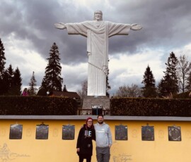 Socha Krista Spasiteľa v Riu de Janeiro s výhľadom na mesto.